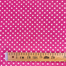 Pink Polka Dot Cotton Fabric | Width - 240cm