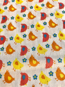 Chickens Cotton Easter Fabric | Width - 115cm