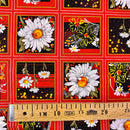 Daisy Flower Cotton Fabric | Width - 115cm