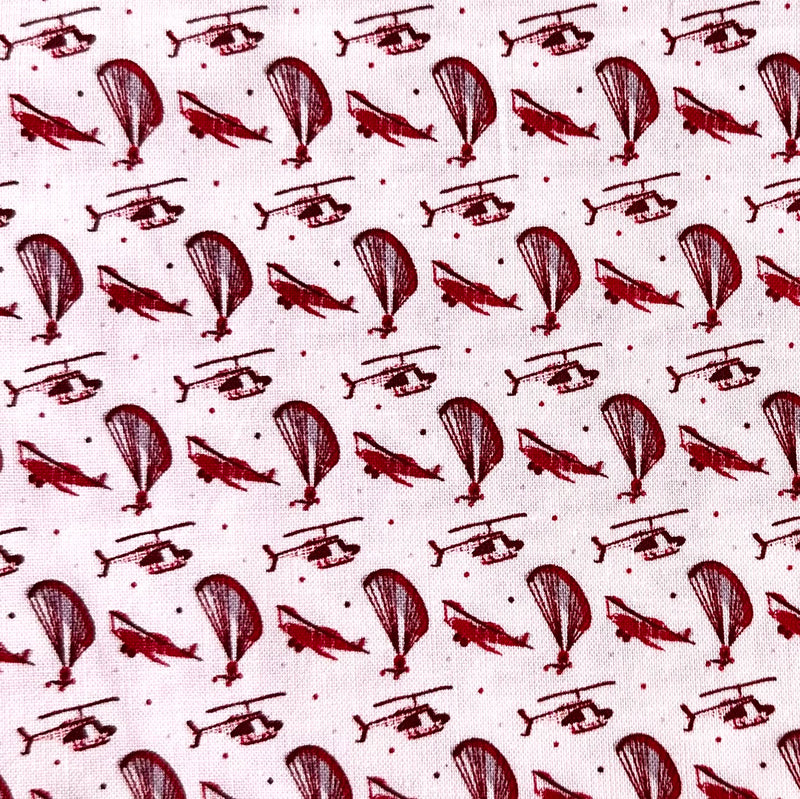 Helicopters & Planes Cotton Fabric | Width - 115cm
