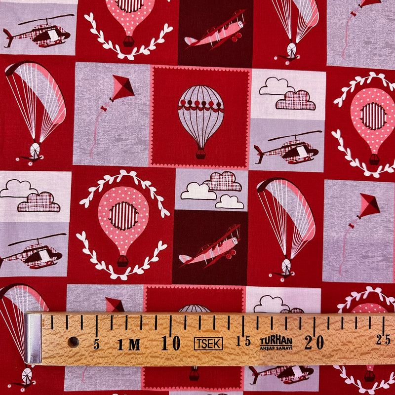 Air Balloon Cotton Fabric | Width - 115cm
