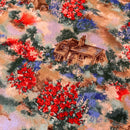 Abstract Houses Cotton Fabric | Width - 115cm
