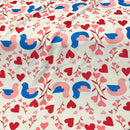 Hearts & Birds Jersey Fabric | Width - 150cm