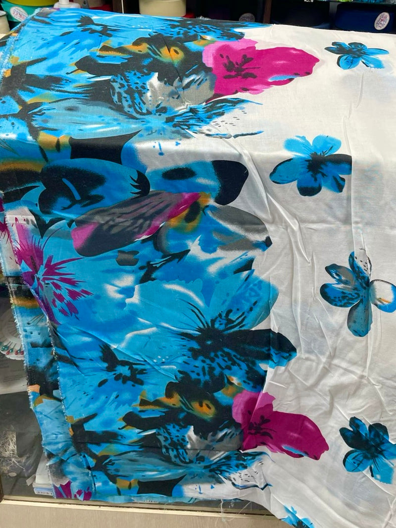 Floral Viscose Fabric | Width - 150cm