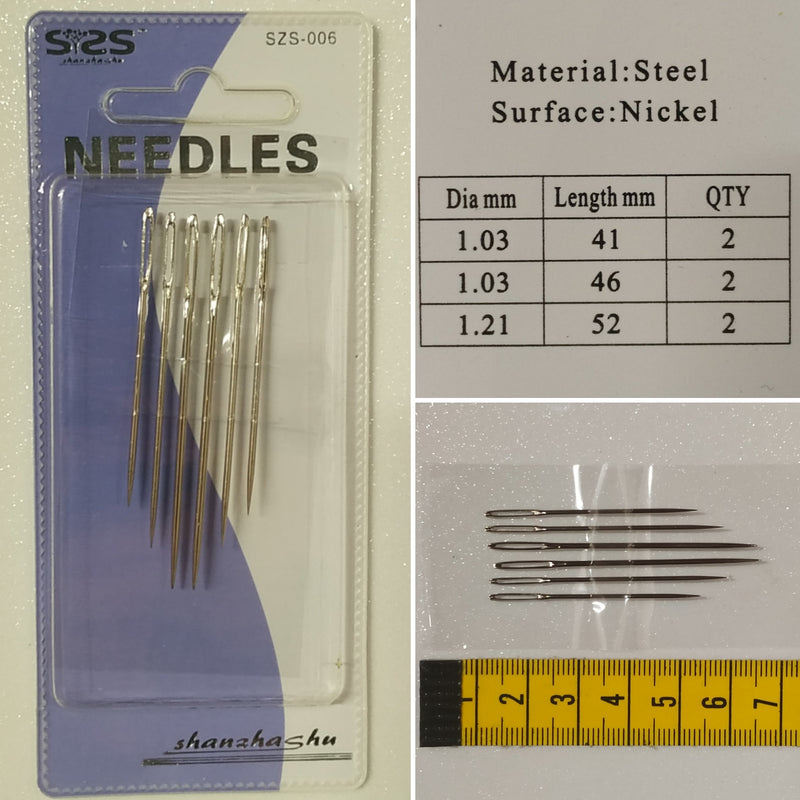 Hand Sewing Needles | Silver Eye | 6 Pack - Shop Fabrics, Cushions & Dressmaking Supplies online - Fabric Family