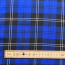 Blue Tartan Fabric | Width - 150cm/59inch