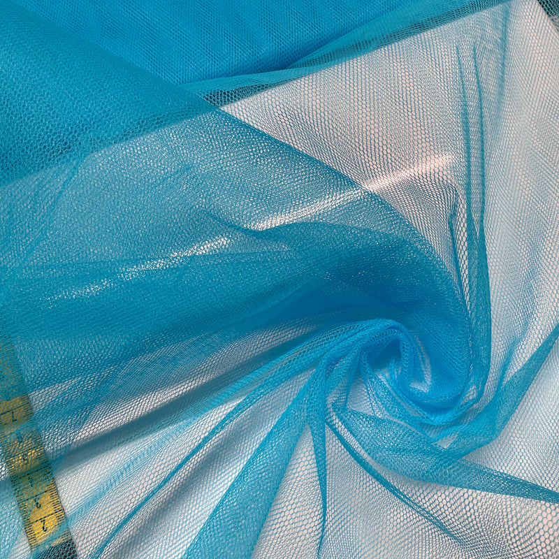 Turquoise Net Mesh Fabric | Width - 150cm/59inch