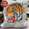 Tiger Cushion | Embroidery Cushion | Velvet Back - Shop Fabrics, Cushions & Dressmaking Supplies online - Fabric Family