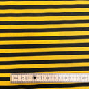 Black & Yellow Stripes Polycotton Fabric | Width - 115cm/45inch - Shop Fabrics, Cushions & Dressmaking Supplies online - Fabric Family