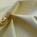 Органичен памучен плат с жълти ивици | Широчина - 160 см/63 инча