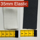 35mm Elastic | Black & White - Shop Fabrics, Cushions & Dressmaking Supplies online - Fabric Family