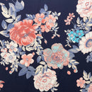 Flowers Cotton Jersey Fabric | Width - 148cm/58inch