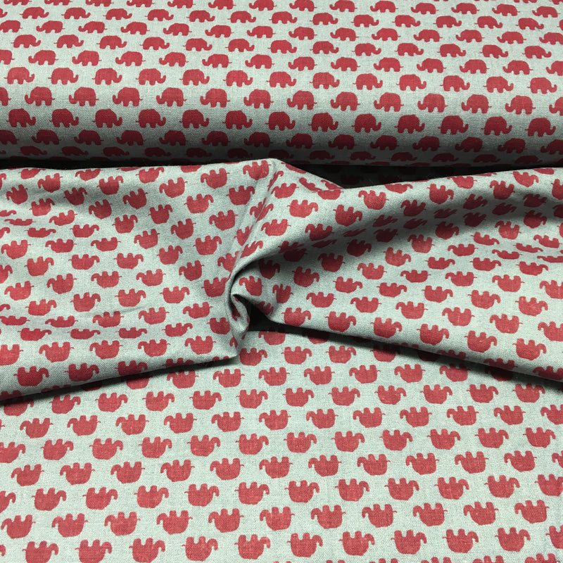 Mini Elephant Cotton Fabric | Width - 115cm - Shop Fabrics, Cushions & Dressmaking Supplies online - Fabric Family