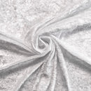 White Crushed Velvet Fabric | Width - 148cm/58inch