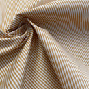 Органичен памучен плат с кафяви ивици | Широчина - 160 см/63 инча