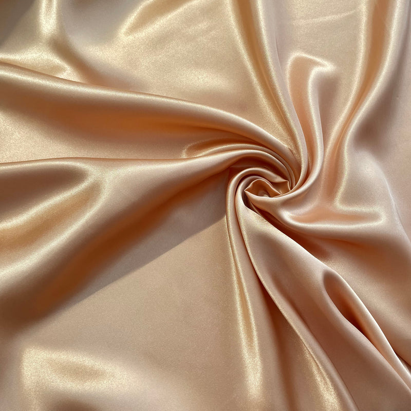 Beige Satin Fabric | Width - 150cm/59inch