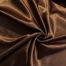 Brown Satin Fabric | Width - 150cm/59inch