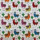 Llama Polycotton Fabric | Width - 115cm/45inch - Shop Fabrics, Cushions & Dressmaking Supplies online - Fabric Family