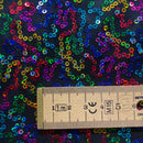Еластичен плат с пайети Rainbow | Ширина - 138 см/54 инча