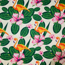 Tropical Flamingo Polycotton Fabric | Width - 115cm/45inch - Shop Fabrics, Cushions & Dressmaking Supplies online - Fabric Family