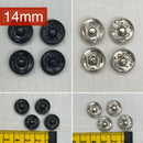 14mm Snap Fasteners | 2 Colours | 4 Sets - Shop Fabrics, Cushions & Dressmaking Supplies online - Fabric Family
