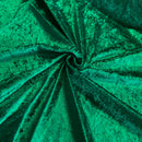 Green Crushed Velvet Fabric | Width - 148cm/58inch