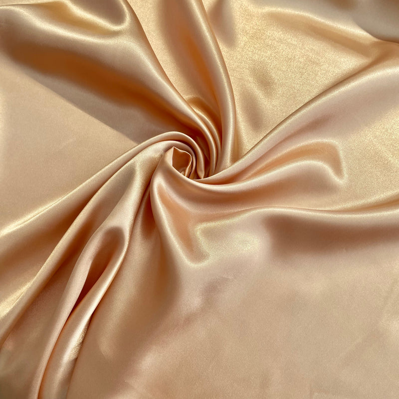 Beige Satin Fabric | Width - 150cm/59inch