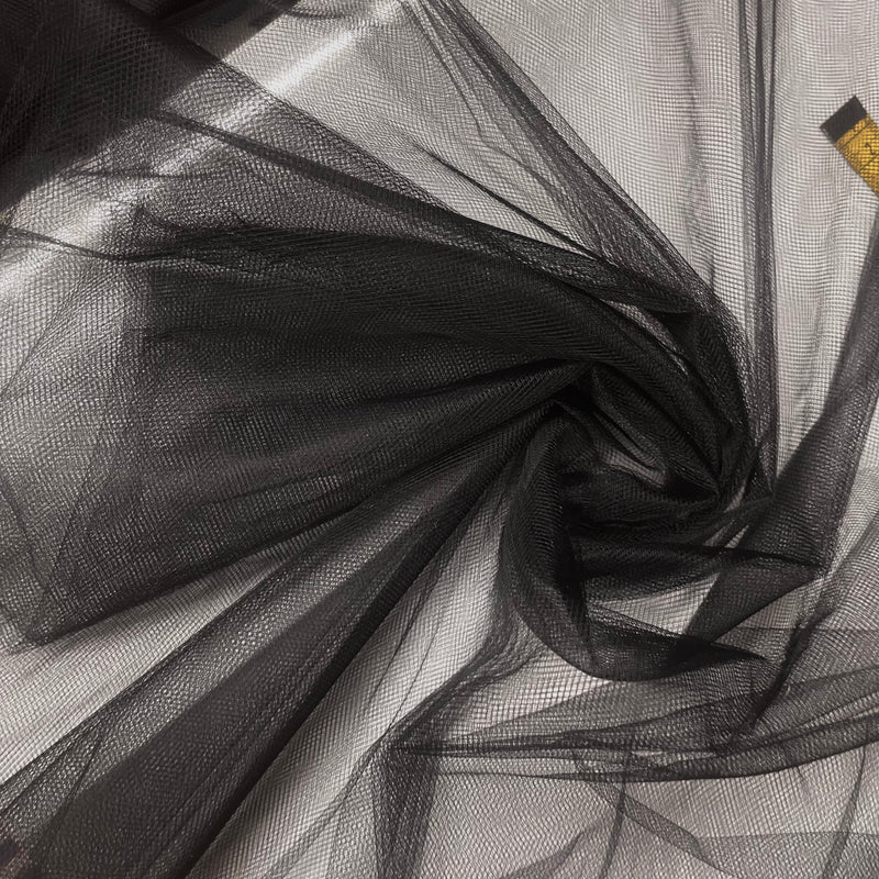 Black Net Mesh Fabric | Width - 240cm/94inch