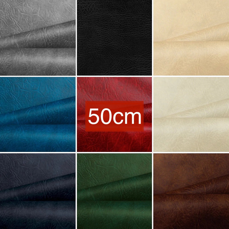 50cm of Faux Leather Leatherette Fabrics | Width - 140cm/55inch