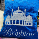 Brighton Pavilion Cushion | Embroidery Cushion | Velvet Back - Shop Fabrics, Cushions & Dressmaking Supplies online - Fabric Family