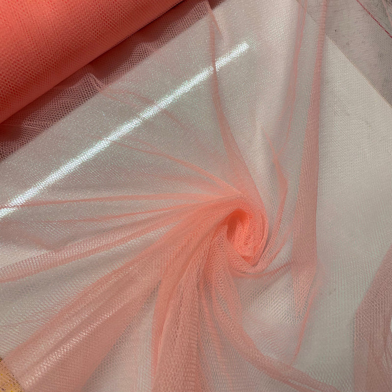 Peach Net Mesh Fabric | Width - 150cm/59inch