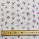 Lilac Roses Organic Cotton Fabric | Width - 160cm/63inch