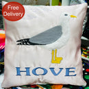 Seagull Hove Cushion | Embroidery Cushion - Shop Fabrics, Cushions & Dressmaking Supplies online - Fabric Family