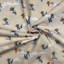 Tom & Jerry Cotton Fabric | Width - 140cm/55inch - Shop Fabrics, Cushions & Dressmaking Supplies online - Fabric Family