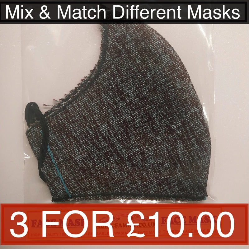 Woven Print Face Mask | 3 Layers With Filter | 100% Cotton | Perfect Nose To Mouth Fit | Reusable - Shop Fabrics, Cushions & Dressmaking Supplies online - Fabric Family