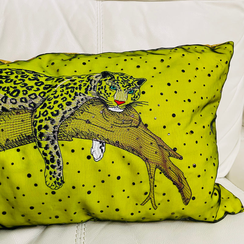 Леопардова възглавница | Възглавница за бродиране | Домашен декор