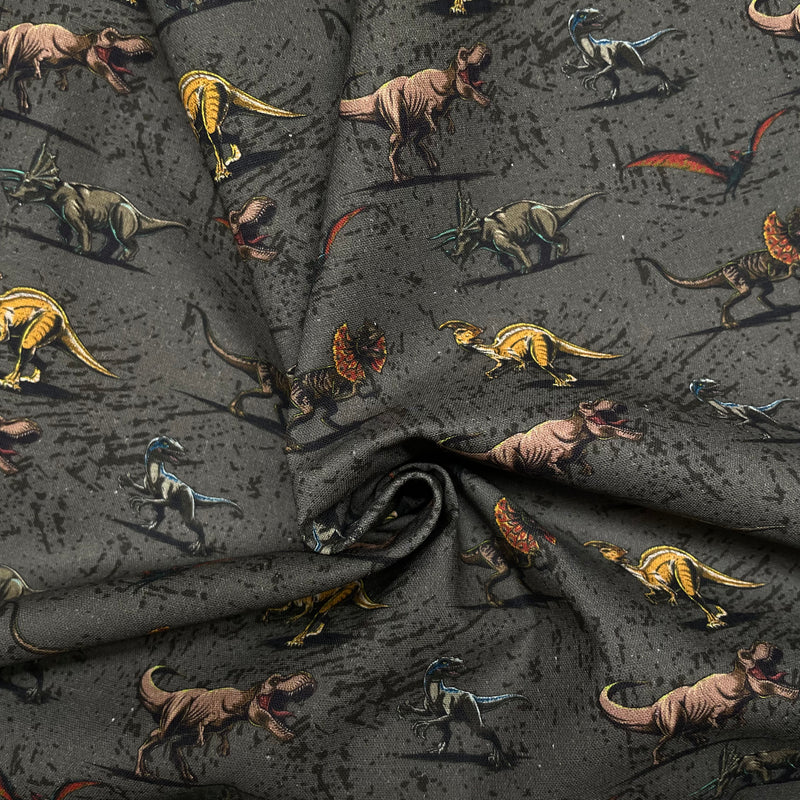 Dinosaurs Cotton Fabric | Width - 140cm/55inch - Shop Fabrics, Cushions & Dressmaking Supplies online - Fabric Family