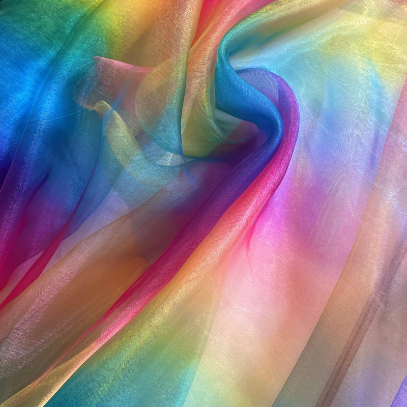 Rainbow Organza Fabric | Width - 150cm/59inch