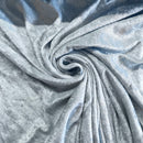 Grey Crushed Velvet Fabric | Width - 148cm/58inch