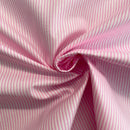 Органичен памучен плат с розови ивици | Широчина - 160 см/63 инча