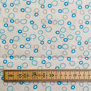 Blue Circles Organic Cotton Fabric | Width - 160cm/63inch