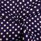Spots Navy Blue Polycotton Fabric | Width - 115cm/45inch - Shop Fabrics, Cushions & Dressmaking Supplies online - Fabric Family