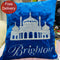 Brighton Pavilion Cushion | Embroidery Cushion | Velvet Back - Shop Fabrics, Cushions & Dressmaking Supplies online - Fabric Family