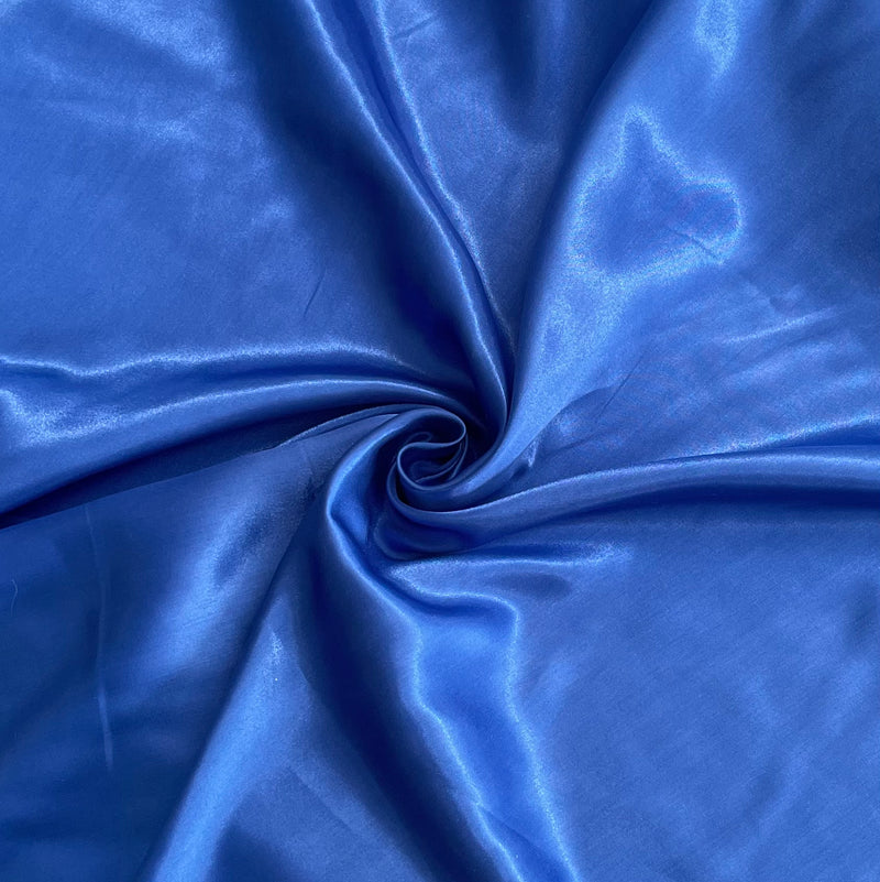 Blue Satin Fabric | Width - 150cm/59inch