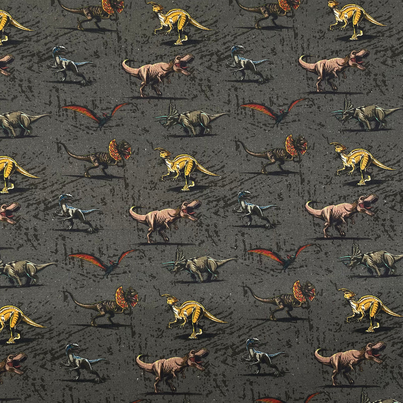 Dinosaurs Cotton Fabric | Width - 140cm/55inch - Shop Fabrics, Cushions & Dressmaking Supplies online - Fabric Family