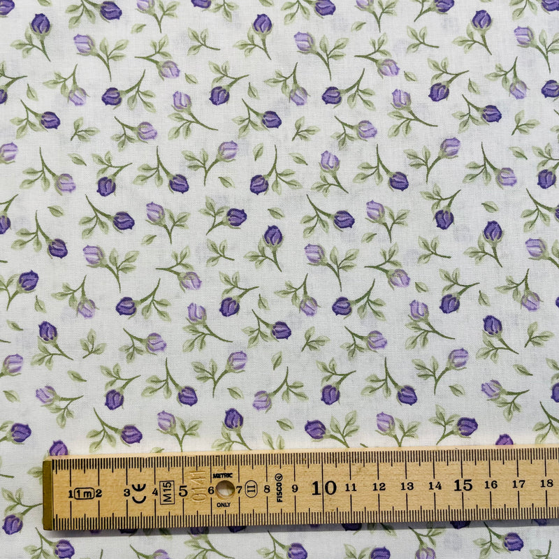 Органичен памучен плат Purple Roses | Широчина - 160 см/63 инча