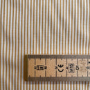 Органичен памучен плат с кафяви ивици | Широчина - 160 см/63 инча