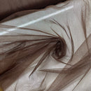 Brown Net Mesh Fabric | Width - 150cm/59inch