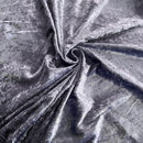 Silver Crushed Velvet Fabric | Width - 148cm/58inch