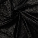 Black Crushed Velvet Fabric | Width - 148cm/58inch